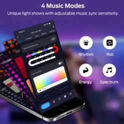 3M/5M RGBIC Strip Lights Neon Light with WIFI Neon Rope Light DIY Light Bar APP Control Music Sync TV Backlight Game Living Room Bedroom Decoration