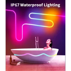 3M/5M RGBIC Strip Lights Neon Light with WIFI Neon Rope Light DIY Light Bar APP Control Music Sync TV Backlight Game Living Room Bedroom Decoration