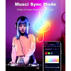 3M/5M RGBIC Strip Lights Neon Light with WIFI Neon Rope Light DIY Light Bar APP Control Music Sync TV Backlight Game Living Room Bedroom Decoration