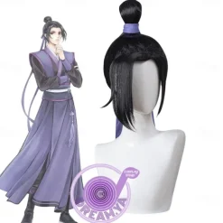 Mo Dao Zu Shi Cosplay Wig Only Grandmaster of Demonic Cultivation Lan Wangji Wei Wuxian Black Long Synthetic Hair Halloween Wigs