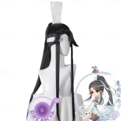 Mo Dao Zu Shi Cosplay Wig Only Grandmaster of Demonic Cultivation Lan Wangji Wei Wuxian Black Long Synthetic Hair Halloween Wigs