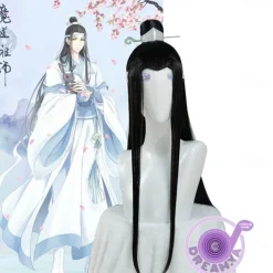 Mo Dao Zu Shi Cosplay Wig Only Grandmaster of Demonic Cultivation Lan Wangji Wei Wuxian Black Long Synthetic Hair Halloween Wigs