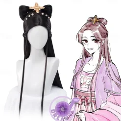 Mo Dao Zu Shi Cosplay Wig Only Grandmaster of Demonic Cultivation Lan Wangji Wei Wuxian Black Long Synthetic Hair Halloween Wigs