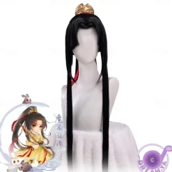 Mo Dao Zu Shi Cosplay Wig Only Grandmaster of Demonic Cultivation Lan Wangji Wei Wuxian Black Long Synthetic Hair Halloween Wigs