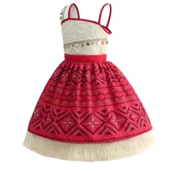 Moana Princess Moana Dress Costume Movie TV Theme Costumes Movie Cosplay for Girls' Kid's Carnival Children's Day World Book Day Party Birthday Beach