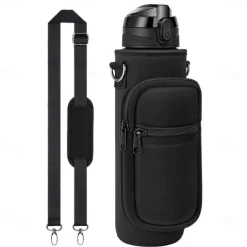 Mobile phone Bag Water Bottle Carrier Bag With Zipper Bag Compatible With 32oz Tumbler With Handle Gradient Color Water Bottle Holder For running hiking cycling and other outdoor activities