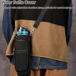 Mobile phone Bag Water Bottle Carrier Bag With Zipper Bag Compatible With 32oz Tumbler With Handle Gradient Color Water Bottle Holder For running hiking cycling and other outdoor activities