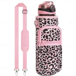 Mobile phone Bag Water Bottle Carrier Bag With Zipper Bag Compatible With 32oz Tumbler With Handle Gradient Color Water Bottle Holder For running hiking cycling and other outdoor activities