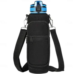 Mobile phone Bag Water Bottle Carrier Bag With Zipper Bag Compatible With 32oz Tumbler With Handle Gradient Color Water Bottle Holder For running hiking cycling and other outdoor activities