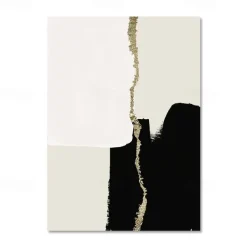 Modern Abstract Beige Black Gold Minimalist Posters Wall Art Canvas Paintings Print Picture Living Room Interior Home Decoration