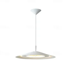 Modern Black Pendant Light LED Light Hanging Lamp Fixtures Dome Metal Lampshade Warm White Light Color 48cm 110-240V