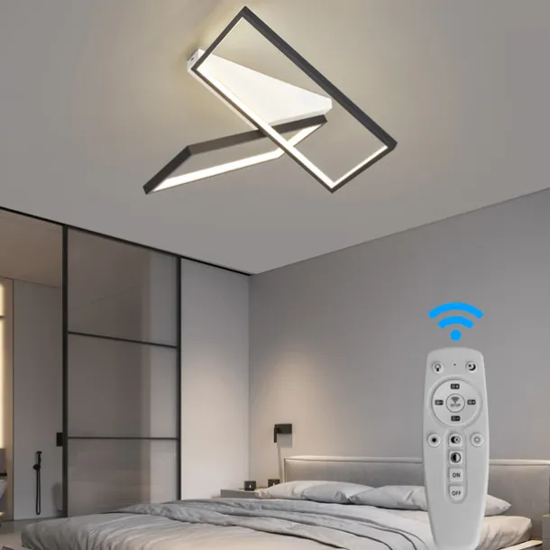 Modern Ceiling Light LED Dimmable Stereo 2 Head 4 Head Square Ceiling Light with Remote Contr Living Rooms Dining Rooms AC110V AC220V