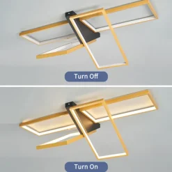 Modern Ceiling Light LED Dimmable Stereo 2 Head 4 Head Square Ceiling Light with Remote Contr Living Rooms Dining Rooms AC110V AC220V