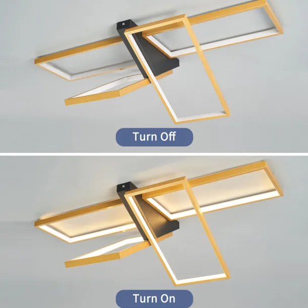 Modern Ceiling Light LED Dimmable Stereo 2 Head 4 Head Square Ceiling Light with Remote Contr Living Rooms Dining Rooms AC110V AC220V