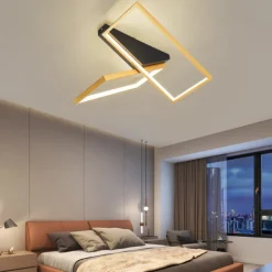 Modern Ceiling Light LED Dimmable Stereo 2 Head 4 Head Square Ceiling Light with Remote Contr Living Rooms Dining Rooms AC110V AC220V