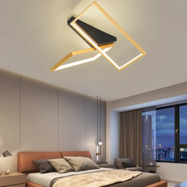 Modern Ceiling Light LED Dimmable Stereo 2 Head 4 Head Square Ceiling Light with Remote Contr Living Rooms Dining Rooms AC110V AC220V