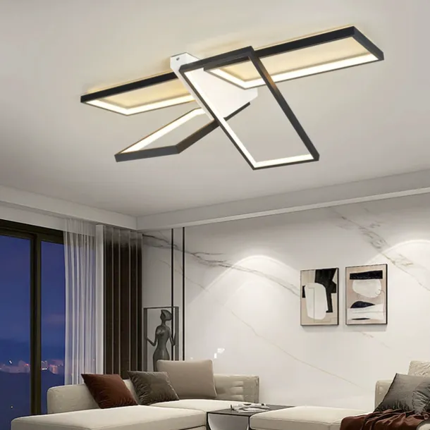 Modern Ceiling Light LED Dimmable Stereo 2 Head 4 Head Square Ceiling Light with Remote Contr Living Rooms Dining Rooms AC110V AC220V