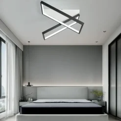 Modern Ceiling Light LED Dimmable Stereo 2 Head 4 Head Square Ceiling Light with Remote Contr Living Rooms Dining Rooms AC110V AC220V