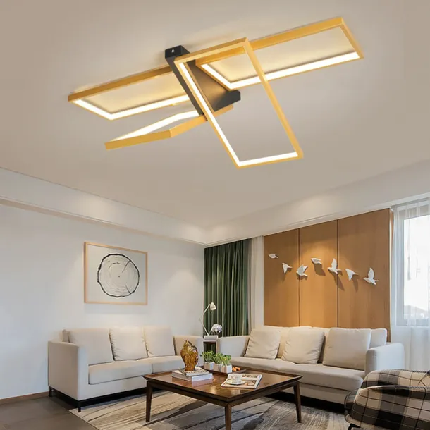 Modern Ceiling Light LED Dimmable Stereo 2 Head 4 Head Square Ceiling Light with Remote Contr Living Rooms Dining Rooms AC110V AC220V