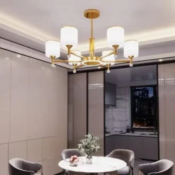 Modern Chandelier Ceiling Light LED Pendant Lights Modern Flush Mount Ceiling Lamp for Dining Room Living Room Black Golden 6/8/10/15-Lights 110-240V