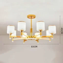 Modern Chandelier Ceiling Light LED Pendant Lights Modern Flush Mount Ceiling Lamp for Dining Room Living Room Black Golden 6/8/10/15-Lights 110-240V