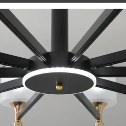 Modern Chandelier Ceiling Light LED Pendant Lights Modern Flush Mount Ceiling Lamp for Dining Room Living Room Black Golden 6/8/10/15-Lights 110-240V