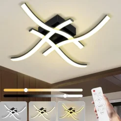 Modern Dimmable LED Ceiling light curved 2 Head 15W 3 Head 20W 4 Head 24W Minimalist Embedded Ceiling Light Fixtures Suitable for Hallways Study Rooms Bedrooms Jobbies Kitchens