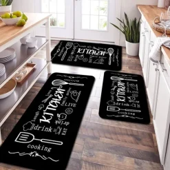 Modern Kitchen Rug Entrance Door Mat Decoration Living Room Rug Home Bedroom Bedside Corridor Floor Bathroom Non-Slip Floor Mat