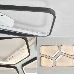 Modern LED Ceiling Light Living Room 4 Heads 52W 64W Square Modern Simple Remote ControlAPP Personalized Creative room Light Infinite Dimming Master Bedroom Light