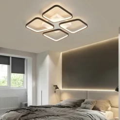 Modern LED Ceiling Light Living Room 4 Heads 52W 64W Square Modern Simple Remote ControlAPP Personalized Creative room Light Infinite Dimming Master Bedroom Light