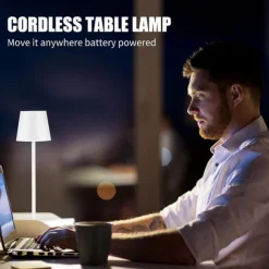 Modern LED Cordless Table Lamp Retro Cafe Atmosphere Lamp Table Lamp Touch Dimming USB Charging Bar Table Lamp