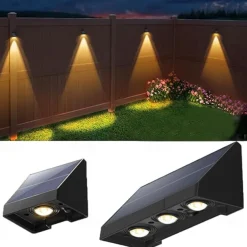 Modern Minimalist Solar Wall Washing Light, Sloar Step Stair Light Waterproof Courtyard Deck Light Garden Exterior Wall Outdoor Decor Solar Fence Lamp Garden courtyard lighting 1PC
