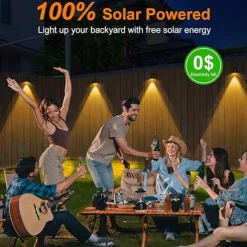 Modern Minimalist Solar Wall Washing Light, Sloar Step Stair Light Waterproof Courtyard Deck Light Garden Exterior Wall Outdoor Decor Solar Fence Lamp Garden courtyard lighting 1PC