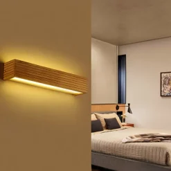 Modern Nordic Style Indoor Wall Light LED Wood Fixture for Living Room Bedroom Bathroom Wall Sconce 220-240V 8W