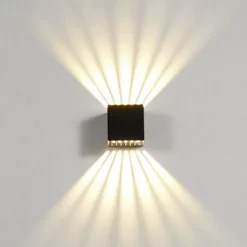 Modern Outdoor Wall Sconce Up and Down Light Warm White Waterproof Wall Fixture Lighting Aluminum LED Exterior Sconce for Indoor Outdoor Patio Porch 110-240V