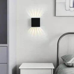 Modern Outdoor Wall Sconce Up and Down Light Warm White Waterproof Wall Fixture Lighting Aluminum LED Exterior Sconce for Indoor Outdoor Patio Porch 110-240V