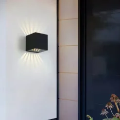 Modern Outdoor Wall Sconce Up and Down Light Warm White Waterproof Wall Fixture Lighting Aluminum LED Exterior Sconce for Indoor Outdoor Patio Porch 110-240V