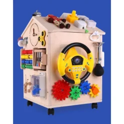 Montessori Busy BoardEarly Education Busy Board Montessori Focus Training Unlock Busy House Educational Toys Go to School Holiday Gifts for Kids