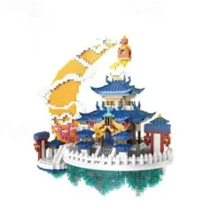 Moon Palace Building Blocks - Small Educational Construction Assembly Toys for Children Fostering Creativity Problem-Solving Skills and Fine Motor Development