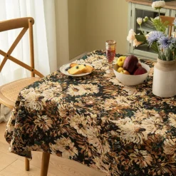 Moroccan Jacquard Tablecloth Stain and Wrinkle Resistant Washable Polyester Table Cloth, Decorative Fabric Table Cover for Dining Table, Buffet Parties and Camping