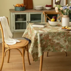 Moroccan Jacquard Tablecloth Stain and Wrinkle Resistant Washable Polyester Table Cloth, Decorative Fabric Table Cover for Dining Table, Buffet Parties and Camping