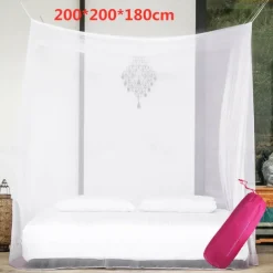 Mosquito Net Camp Mosquito Net with Carry Bag, Large Netting Curtains Camping, Bedding, Patio Carrying Pouch and Hanging Kit