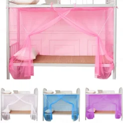 Mosquito Net Density Strap Student Dorm Mosquito Net Solid Color White Courtyard Wedding Mosquito Netting Include Pair of Rope Mosquito Prevention Hooks Mosquito Netting