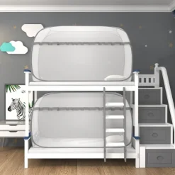 Mosquito Nets for Bunk Bed Getting On and Off the Bed Increase Space All Inclusive Mosquito Net for Bed Single Door Opening Student Mosquito Nets