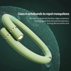 Mosquito Repellent Wristbands - Silicone Anti-Mosquito Bracelets for Adults, Couples, and Children with 6 Refill Sticks, Outdoor Bite Protection