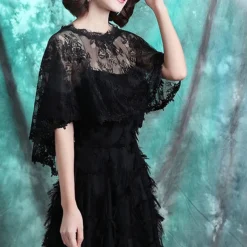 Mother's Wraps Elegant Sun Protection Half Sleeve Lace Wedding Wraps With Lace For Wedding Summer