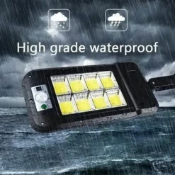 Motian Solar LED Lamp 6000K Street Light with Remote Control 3 Function Human Body Induction Light Outdoor Yard Supply