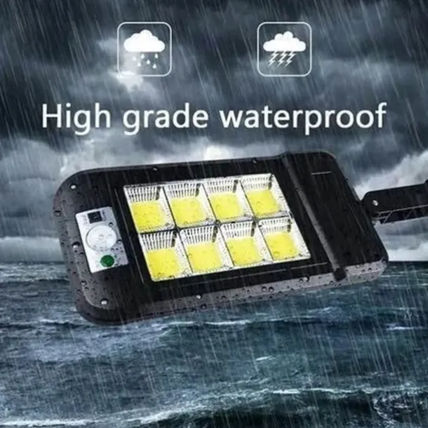 Motian Solar LED Lamp 6000K Street Light with Remote Control 3 Function Human Body Induction Light Outdoor Yard Supply