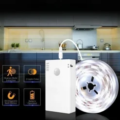 Motion Sensor Cabinet Strip Lights LED Strip Lights for Wardrobe, Stair, Pantry, Under Cabinet, Cupboard, Bed, Locker, Kitchen - Energy Efficient and Easy to Install