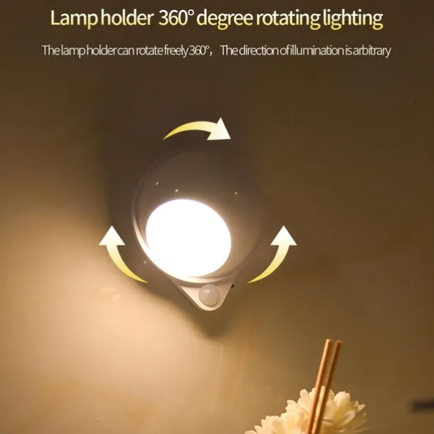 Motion Sensor Light LED Night Light USB Rechargeable Night Lamp For Kitchen Cabinet Wardrobe Lamp Staircase Closet Wall Light